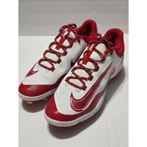 NEW - Nike Men's 16 Alpha Huarache Elite 4 Low Baseball Cleats FD2745-109 White